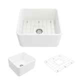 20" Dreason Fireclay Single-Bowl Farmhouse Kitchen Sink