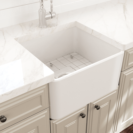 20" Dreason Fireclay Single-Bowl Farmhouse Kitchen Sink