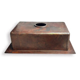22" Acapulco Hammered Copper Single-Bowl Drop-In Kitchen Sink - Dark Brown Light