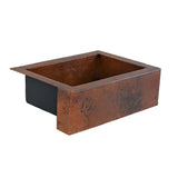 22" Fornengor Hammered Copper Single-Bowl Farmhouse Sink