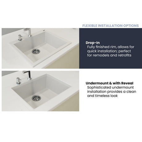 24" Aran Granite Composite Sink