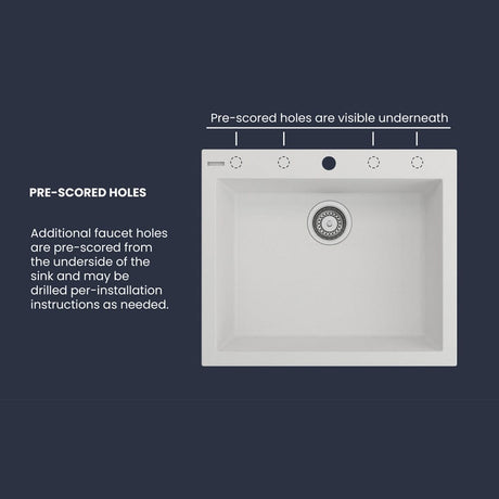 24" Aran Granite Composite Sink