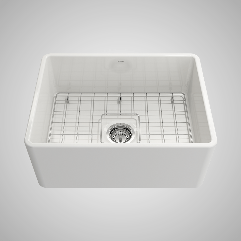 24" Dreason Fireclay Single-Bowl Farmhouse Kitchen Sink