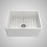 24" Dreason Fireclay Single-Bowl Farmhouse Kitchen Sink