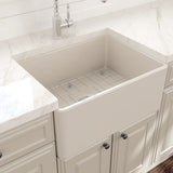 24" Dreason Fireclay Single-Bowl Farmhouse Kitchen Sink