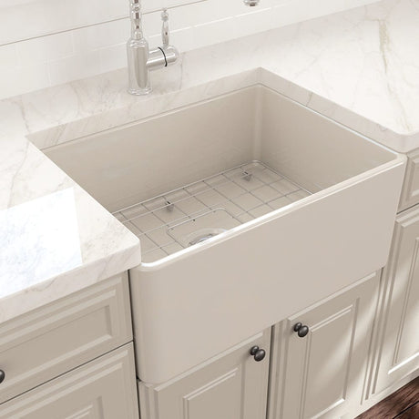 24" Dreason Fireclay Single-Bowl Farmhouse Kitchen Sink
