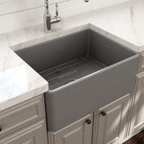 24" Dreason Fireclay Single-Bowl Farmhouse Kitchen Sink