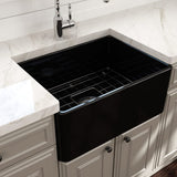24" Dreason Fireclay Single-Bowl Farmhouse Kitchen Sink