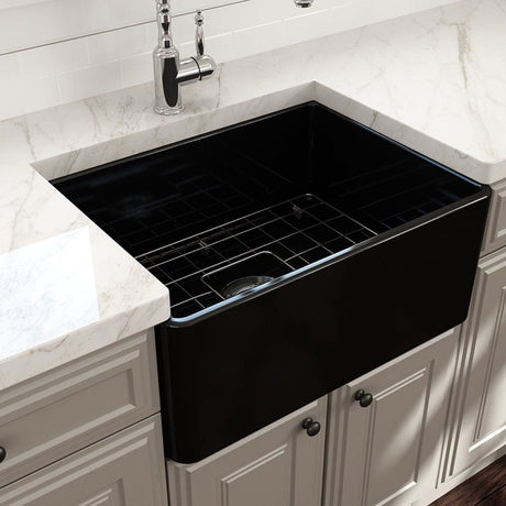 24" Dreason Fireclay Single-Bowl Farmhouse Kitchen Sink