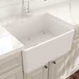 24" Dreason Fireclay Single-Bowl Farmhouse Kitchen Sink