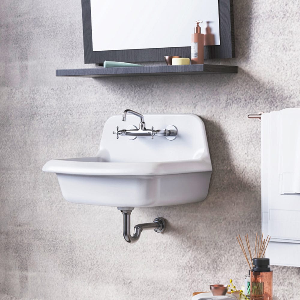 24" Epsey Vitreous China Wall-Mount Bathroom Sink