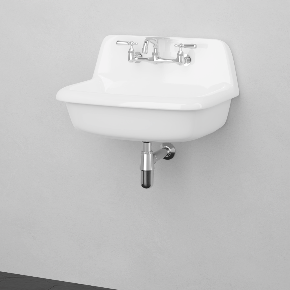24" Epsey Vitreous China Wall-Mount Bathroom Sink