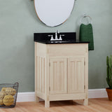 24" Mission Unfinished Red Oak Vanity for Undermount Sink - 34" Height