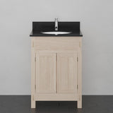 24" Mission Unfinished Red Oak Vanity for Undermount Sink - 34" Height