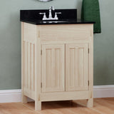 24" Mission Unfinished Red Oak Vanity for Undermount Sink - 34" Height