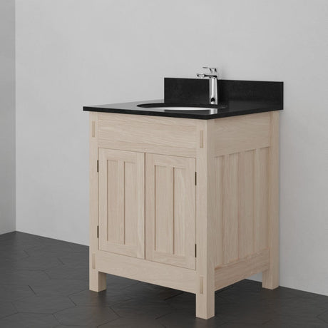24" Mission Unfinished Red Oak Vanity for Undermount Sink