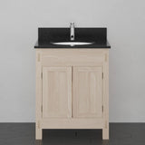 24" Mission Unfinished Red Oak Vanity for Undermount Sink