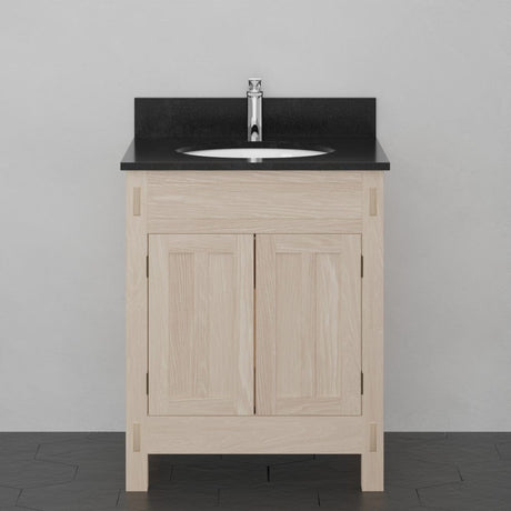 24" Mission Unfinished Red Oak Vanity for Undermount Sink
