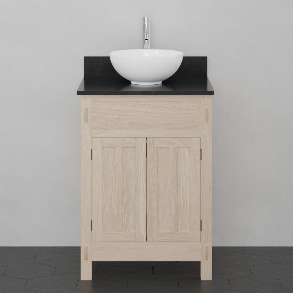 24" Mission Unfinished Red Oak Vanity for Vessel Sink - 34" Height