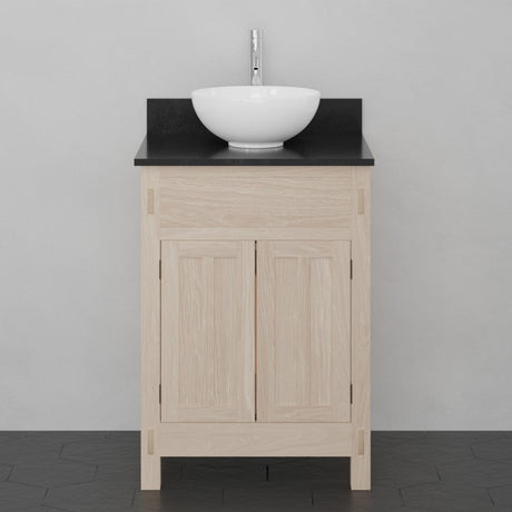 24" Mission Unfinished Red Oak Vanity for Vessel Sink - 34" Height