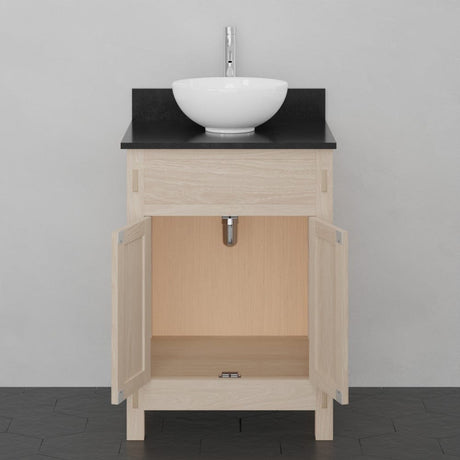 24" Mission Unfinished Red Oak Vanity for Vessel Sink - 34" Height