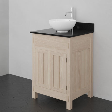 24" Mission Unfinished Red Oak Vanity for Vessel Sink - 34" Height