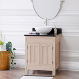 24" Mission Unfinished Red Oak Vanity for Vessel Sink