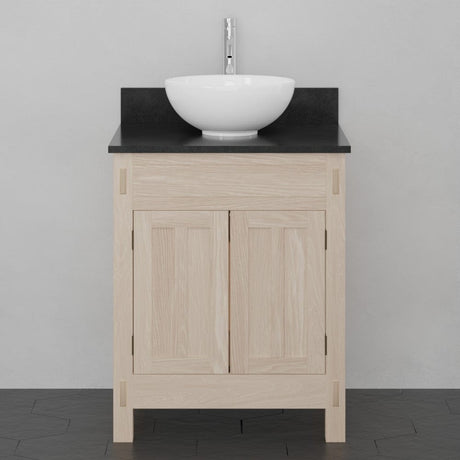 24" Mission Unfinished Red Oak Vanity for Vessel Sink