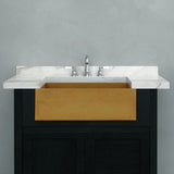 24" Murray Cast Concrete Smooth Apron Single-Bowl Farmhouse Sink - Vintage Brown