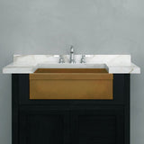 24" Murray Cast Concrete Smooth Apron Single-Bowl Farmhouse Sink with Top Lip - Vintage Brown