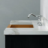 24" Murray Cast Concrete Smooth Apron Single-Bowl Farmhouse Sink with Top Lip - Vintage Brown