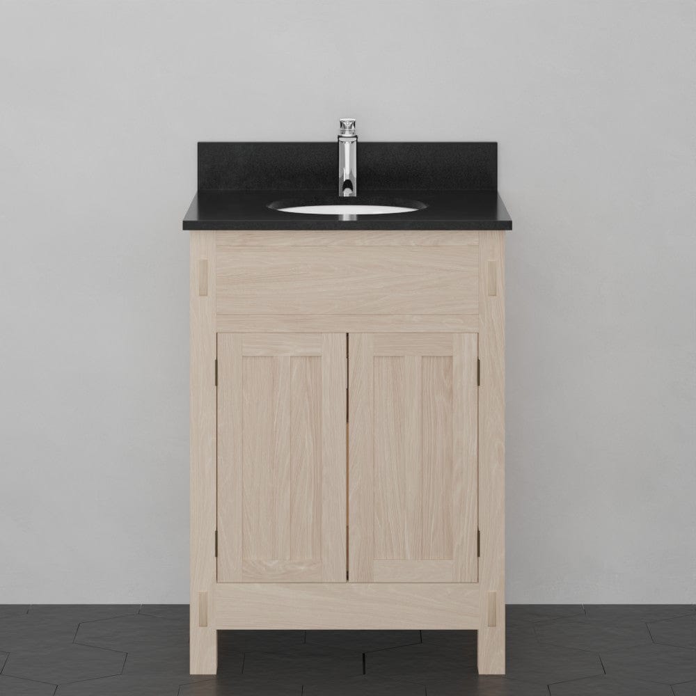 24" Narrow Mission Unfinished Red Oak Vanity for Undermount Sink - 34" Height