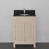 24" Narrow Mission Unfinished Red Oak Vanity for Undermount Sink - 34" Height