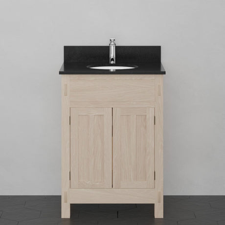 24" Narrow Mission Unfinished Red Oak Vanity for Undermount Sink - 34" Height