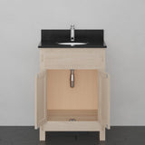 24" Narrow Mission Unfinished Red Oak Vanity for Undermount Sink - 34" Height