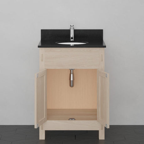 24" Narrow Mission Unfinished Red Oak Vanity for Undermount Sink - 34" Height