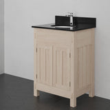 24" Narrow Mission Unfinished Red Oak Vanity for Undermount Sink - 34" Height