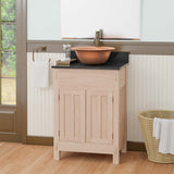 24" Narrow Mission Unfinished Red Oak Vanity for Vessel Sink - 34" Height