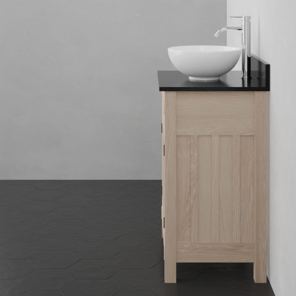 24" Narrow Mission Unfinished Red Oak Vanity for Vessel Sink - 34" Height