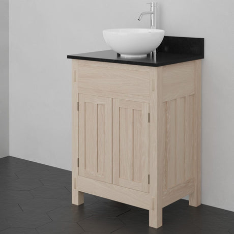 24" Narrow Mission Unfinished Red Oak Vanity for Vessel Sink - 34" Height