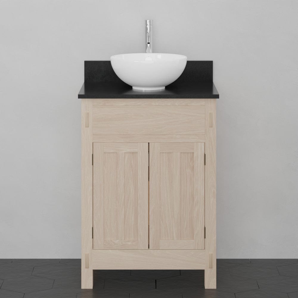 24" Narrow Mission Unfinished Red Oak Vanity for Vessel Sink - 34" Height
