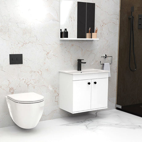 24" Osbourne Wall-Mount Vanity Cabinet with Mirror and Sink