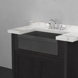 24" Ramis Cast Concrete Smooth Apron Single-Bowl Farmhouse Sink with Top Lip - Dusk Grey