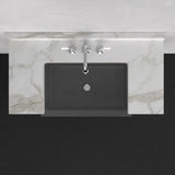 24" Ramis Cast Concrete Smooth Apron Single-Bowl Farmhouse Sink with Top Lip - Dusk Grey