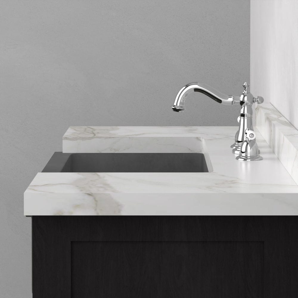 24" Ramis Cast Concrete Smooth Apron Single-Bowl Farmhouse Sink with Top Lip - Dusk Grey