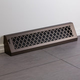 24" Solid Steel Tuscan Baseboard Register