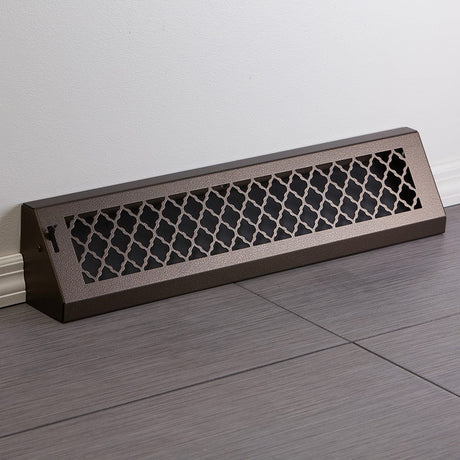 24" Solid Steel Tuscan Baseboard Register