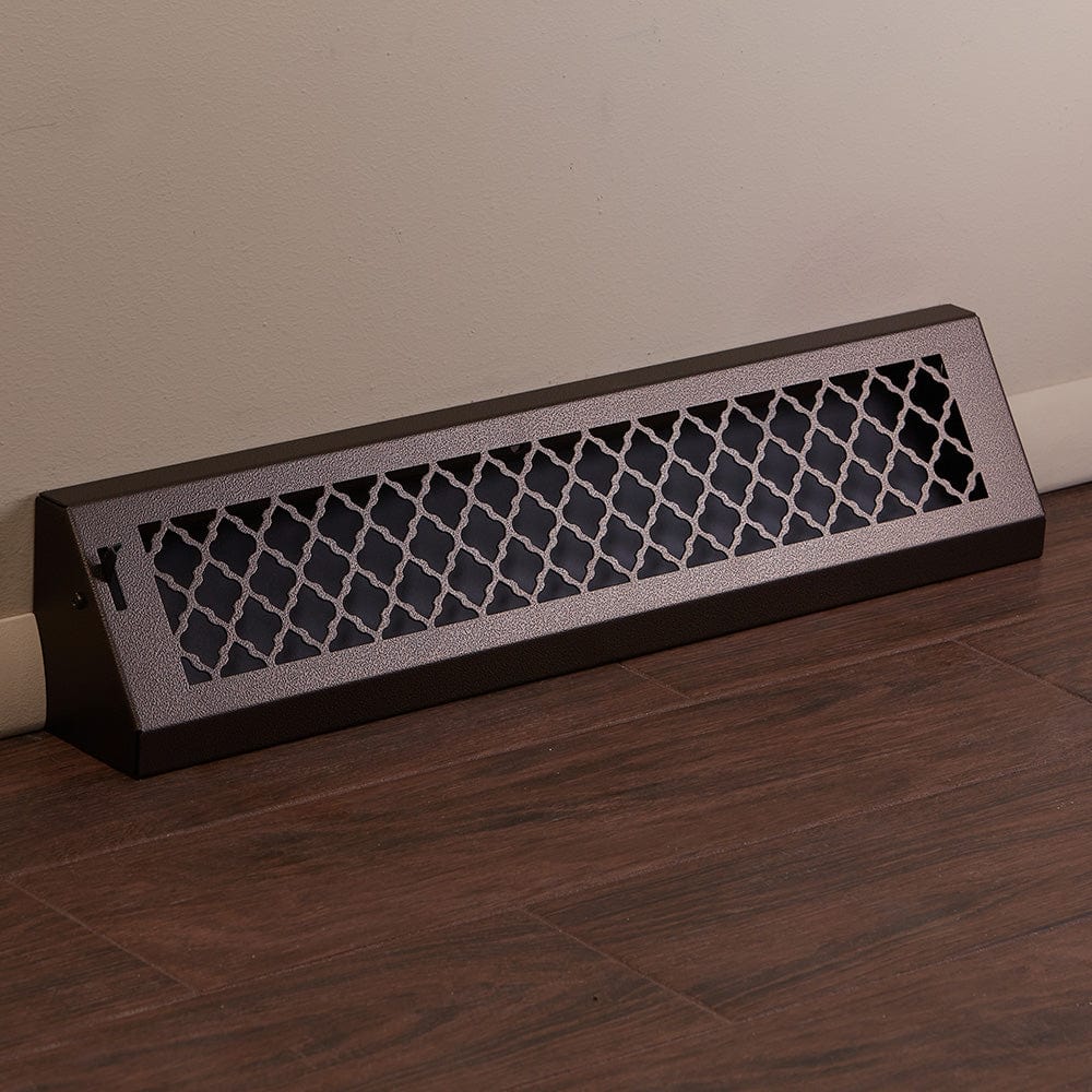 24" Solid Steel Tuscan Baseboard Register