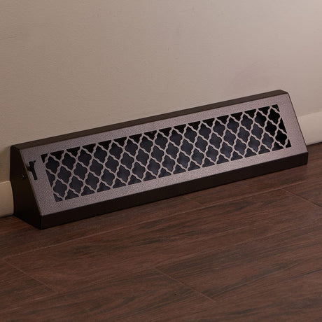 24" Solid Steel Tuscan Baseboard Register