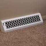 24" Solid Steel Tuscan Baseboard Register